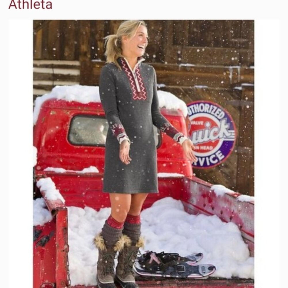 Athleta Alps Snowcat Sweater Dress
